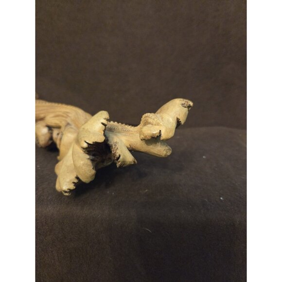 Vintage Driftwood Carved Alligator Wood - Picture 7 of 15